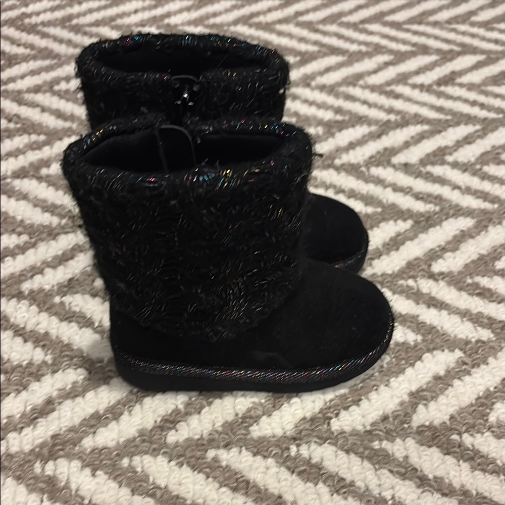 Cozy Black Kids Boots